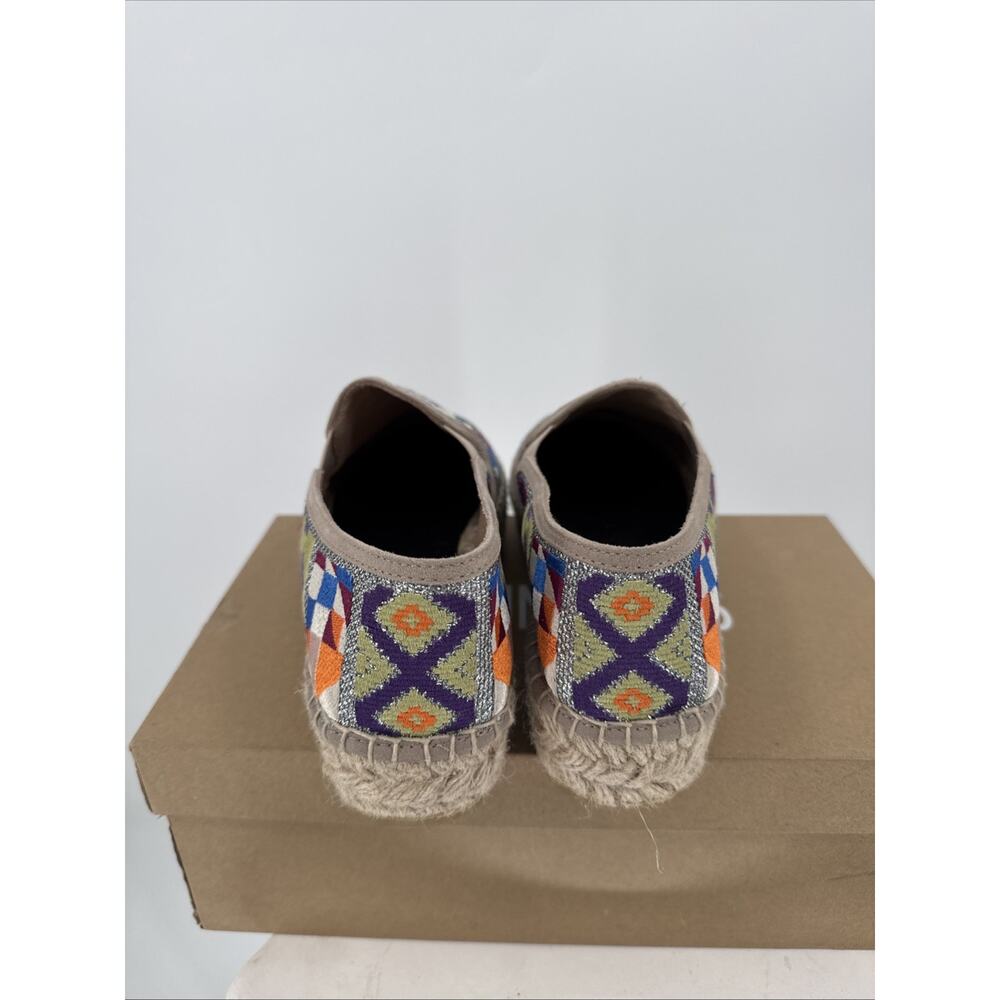 Johnny Was Embroidered Pansies & Flowers Madrid Slip On Espadrille Shoes Sz 39 - Picture 3 of 6